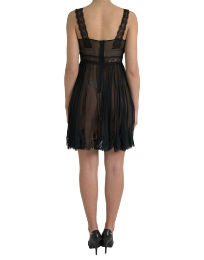 Dolce & Gabbana Elegant Chiffon Silk Blend Mini Dress