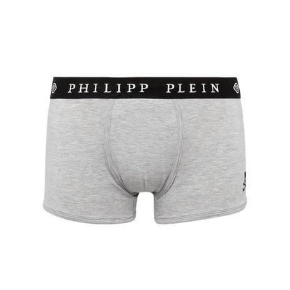 Philipp Plein Gray Cotton Men Boxer Pack