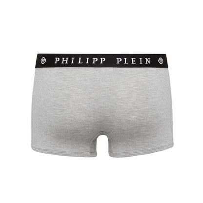 Philipp Plein Gray Cotton Men Boxer Pack