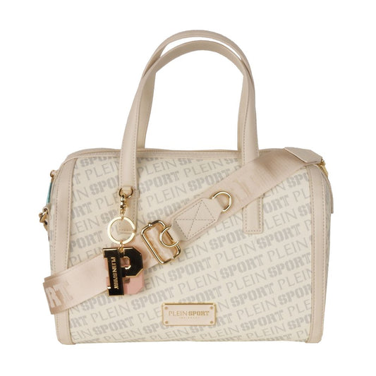 Plein Sport Chic White Eco-Leather Crossbody Bag