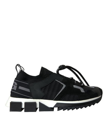 Dolce & Gabbana Black Mesh Sorrento Trekking Sneakers Shoes