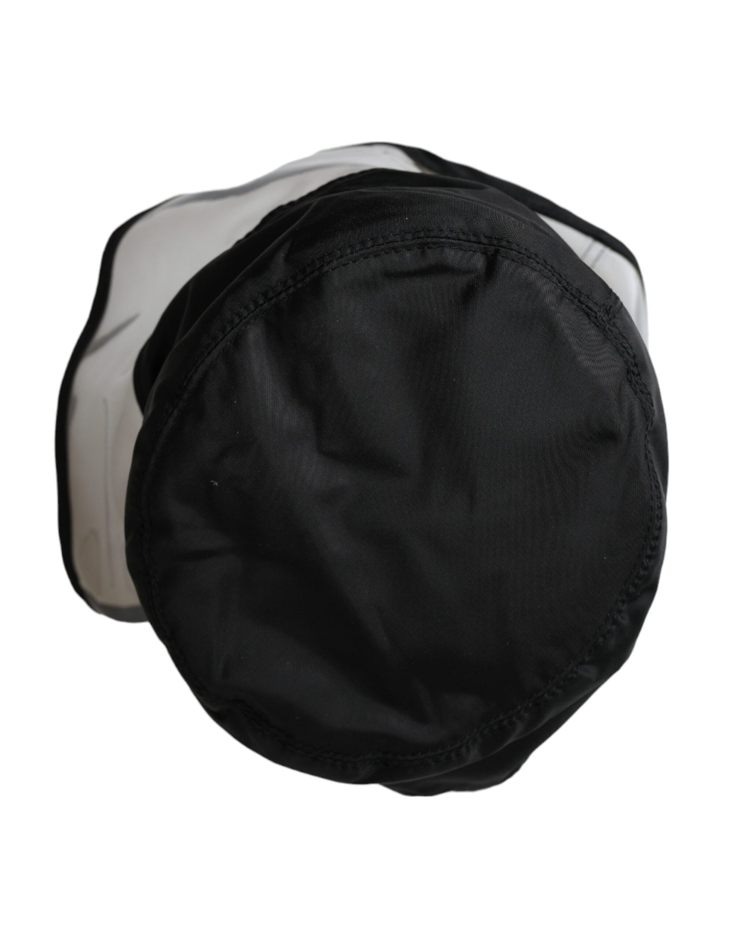 Dolce & Gabbana Black Polyester Plastic Bucket Hat Men