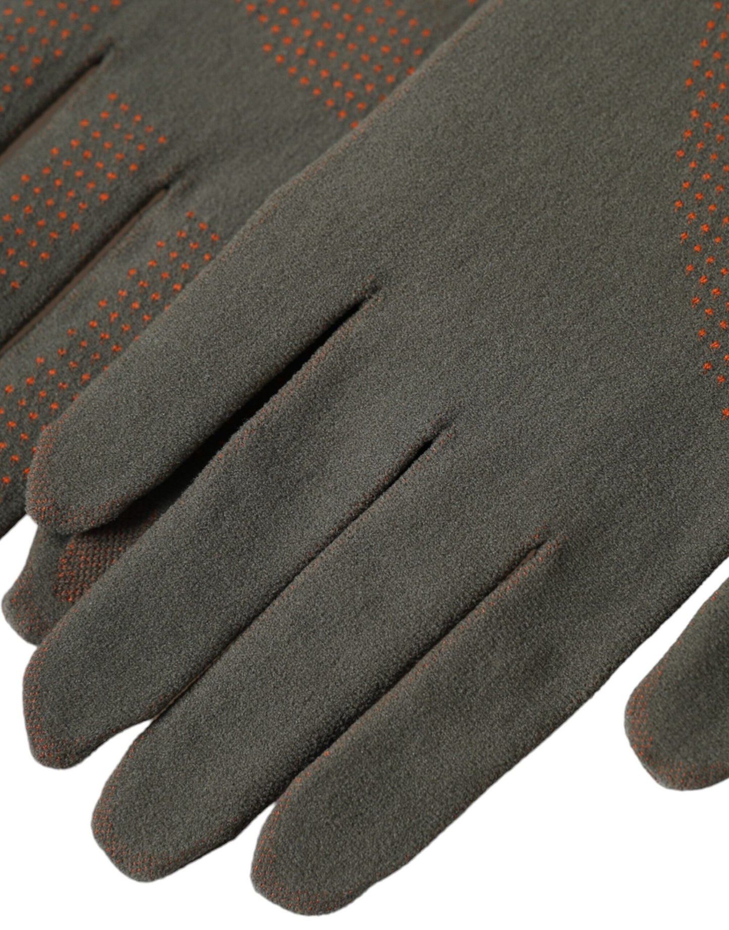 Dolce & Gabbana Brown Cotton Stretch Wrist Length Gloves