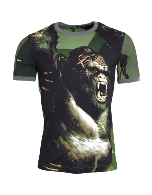 Dolce & Gabbana Green Gorilla Cotton Short Sleeves T-shirt