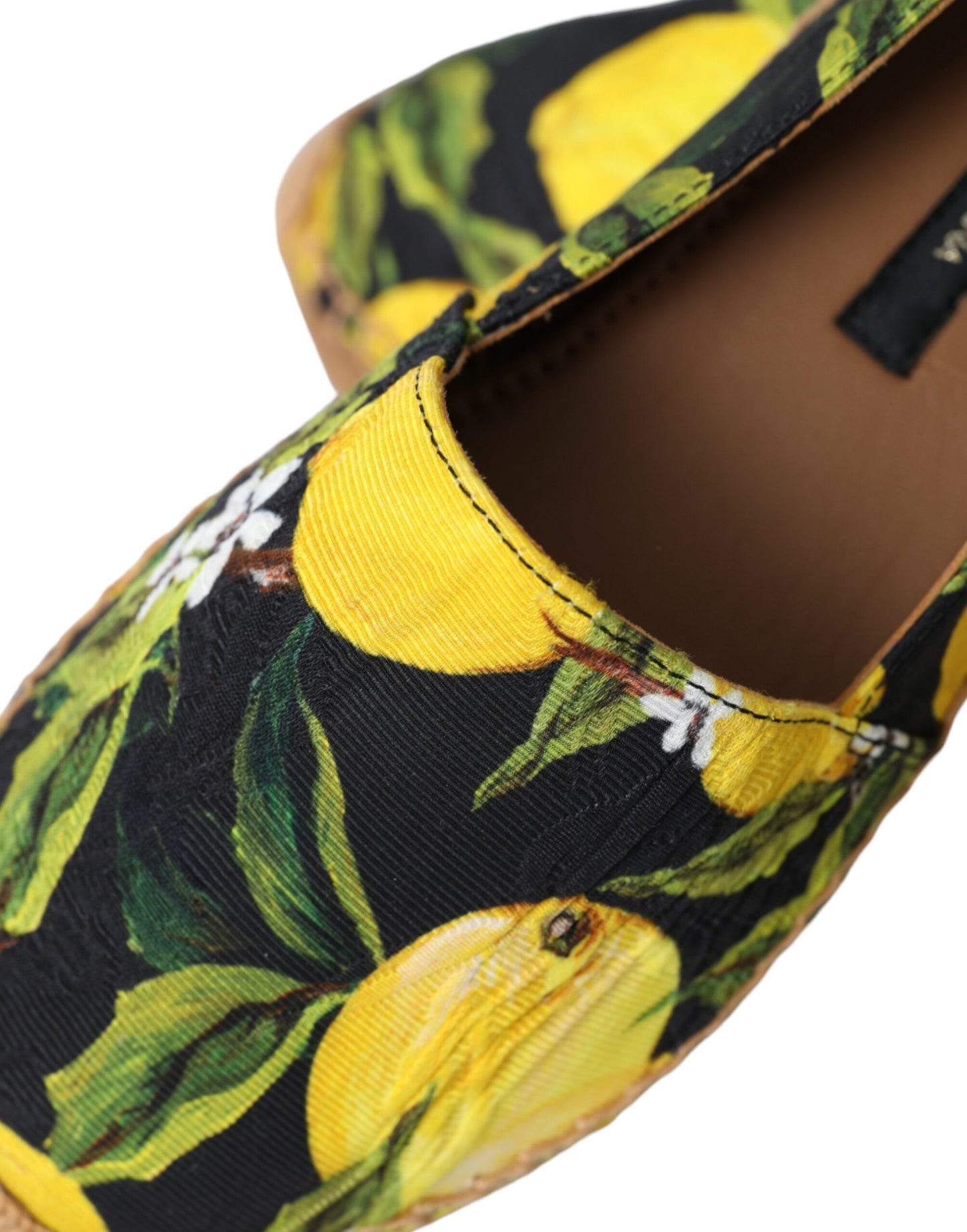 Dolce & Gabbana Multicolor Lemon Slip On Espadrilles Shoes