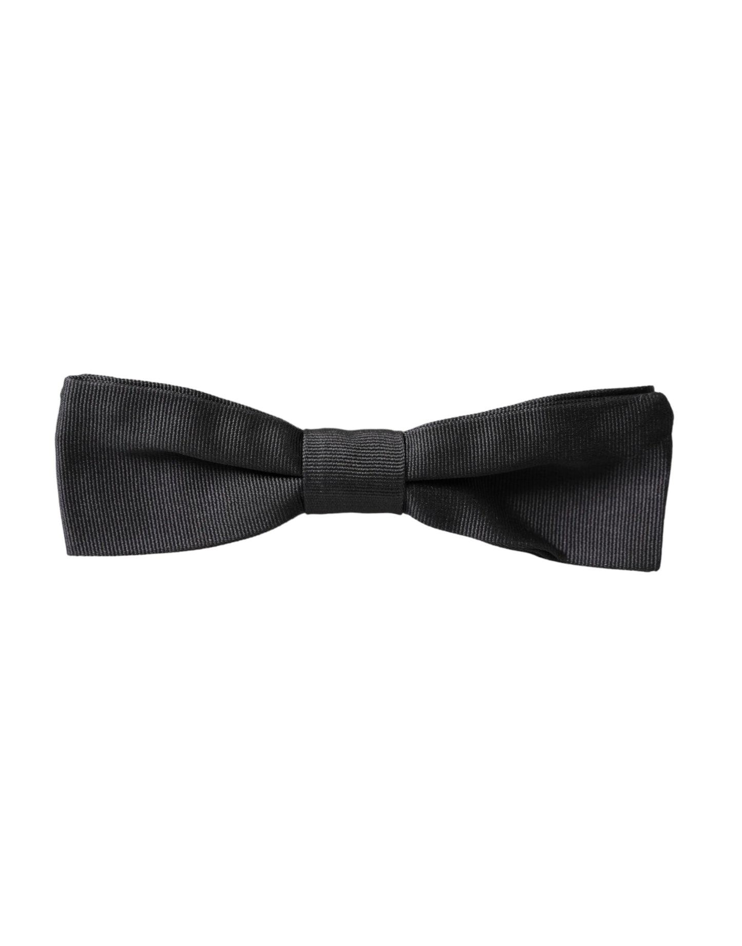 Dolce & Gabbana Black Silk Adjustable Neck Men Bow Tie