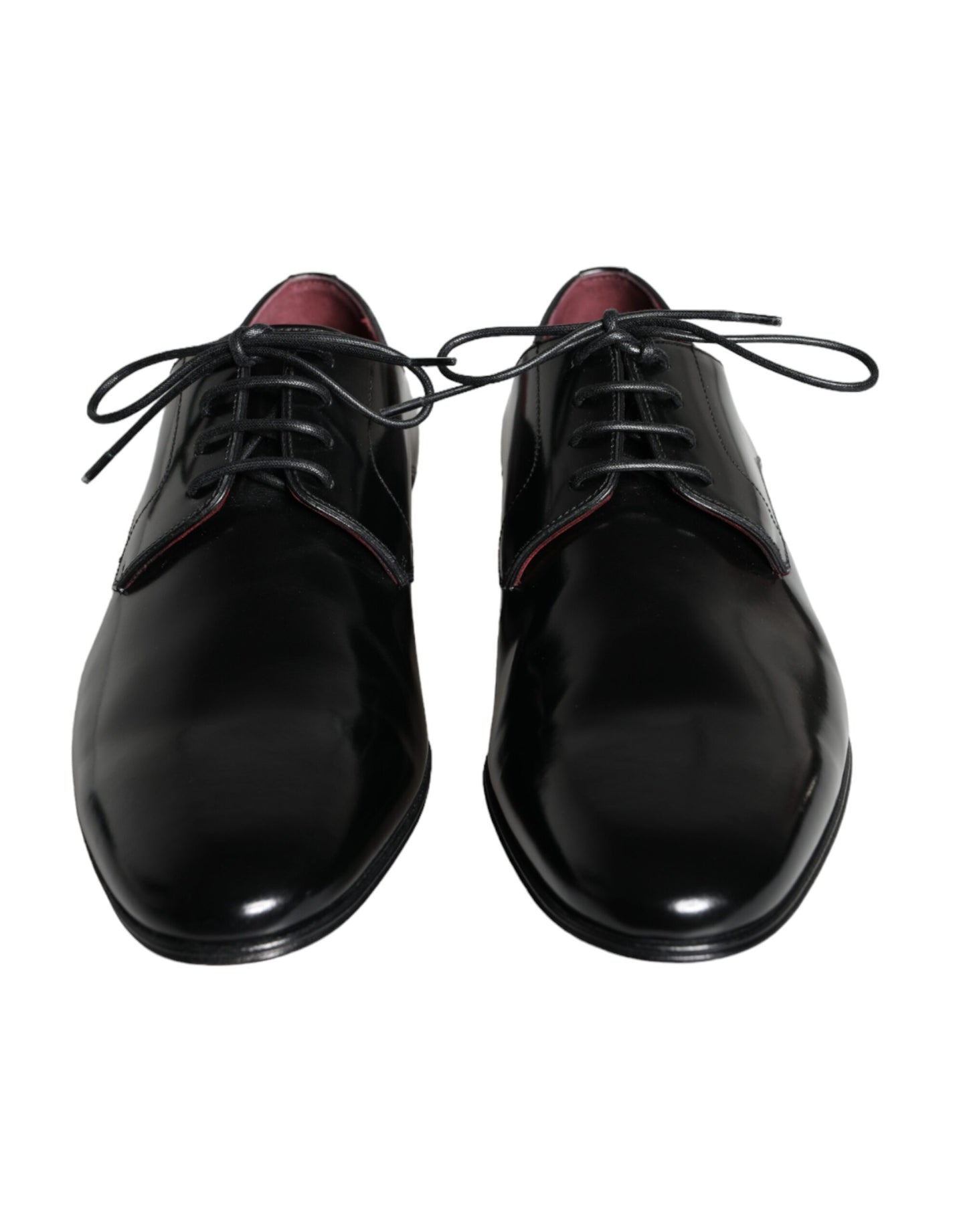 Dolce & Gabbana Black Calfskin Leather Derby Dress Men Shoes