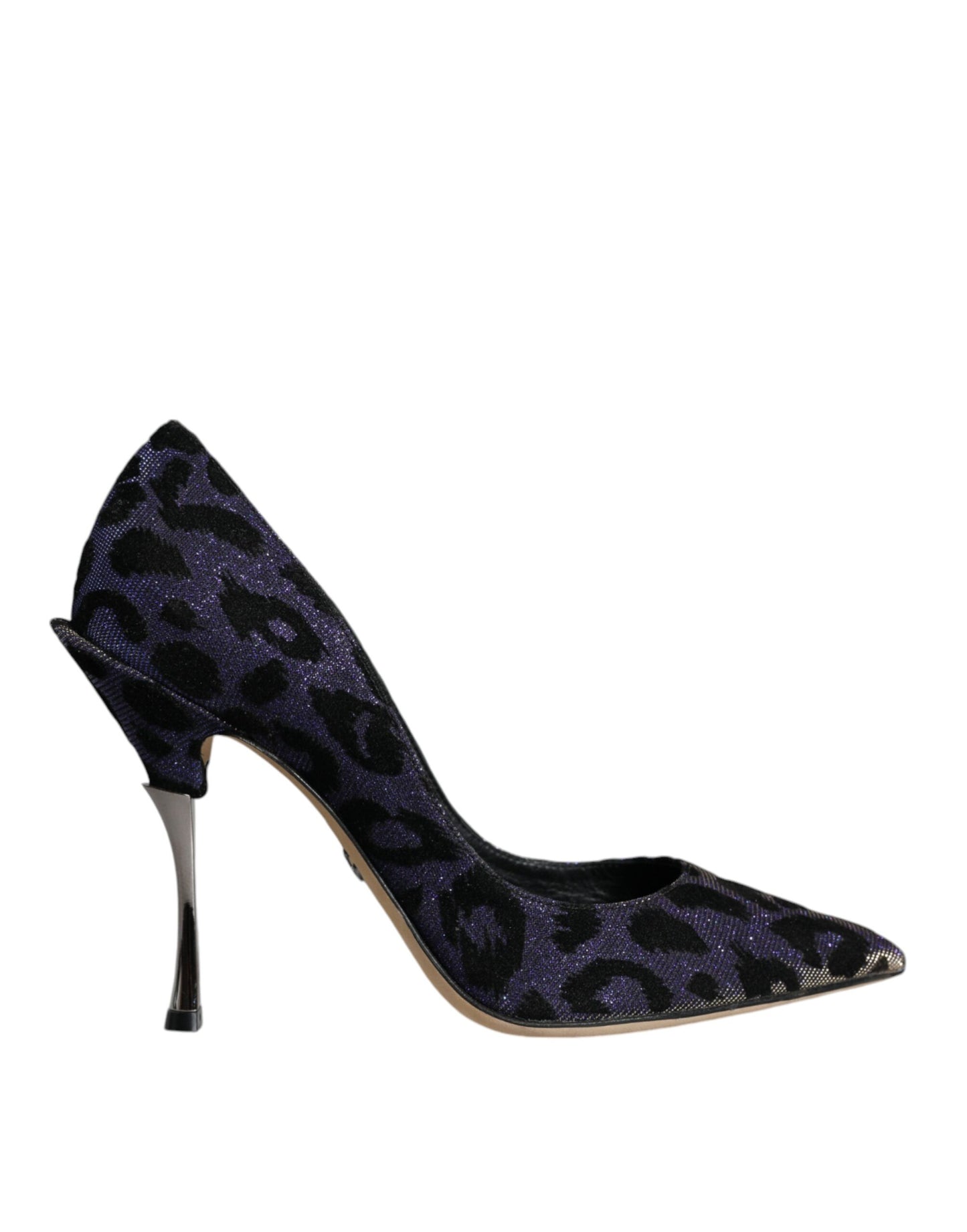 Dolce & Gabbana Violet Leopard Lurex High Heels Pumps Shoes