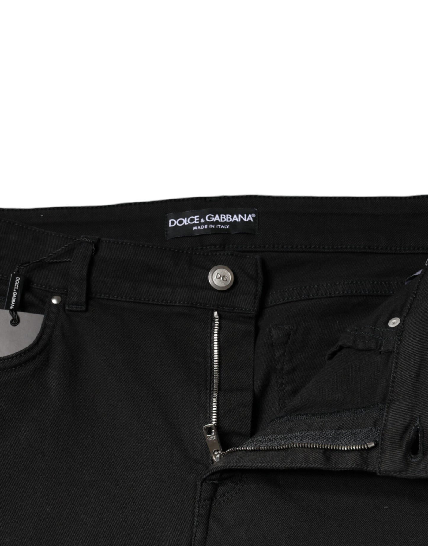 Dolce & Gabbana Black Cotton Stretch Skinny Denim Jeans