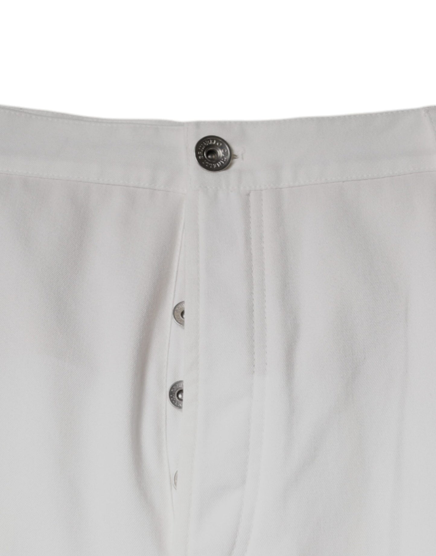 Brunello Cucinelli White Cotton Men Dress Tapered Pants