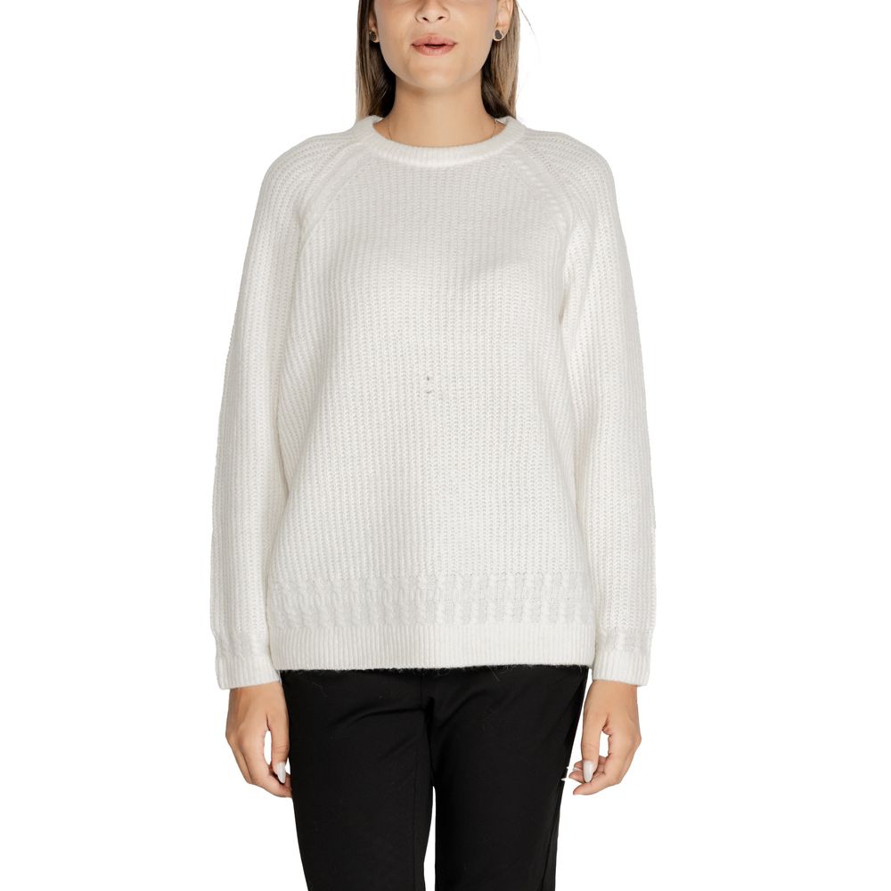 Guess White Polyester Sweater