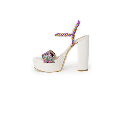 Guess White Polyester Sandals