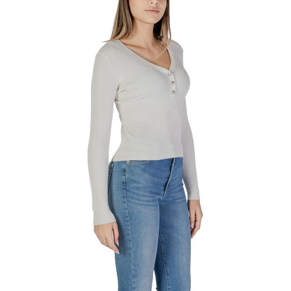 Guess Cream Viscose Tops & T-Shirt