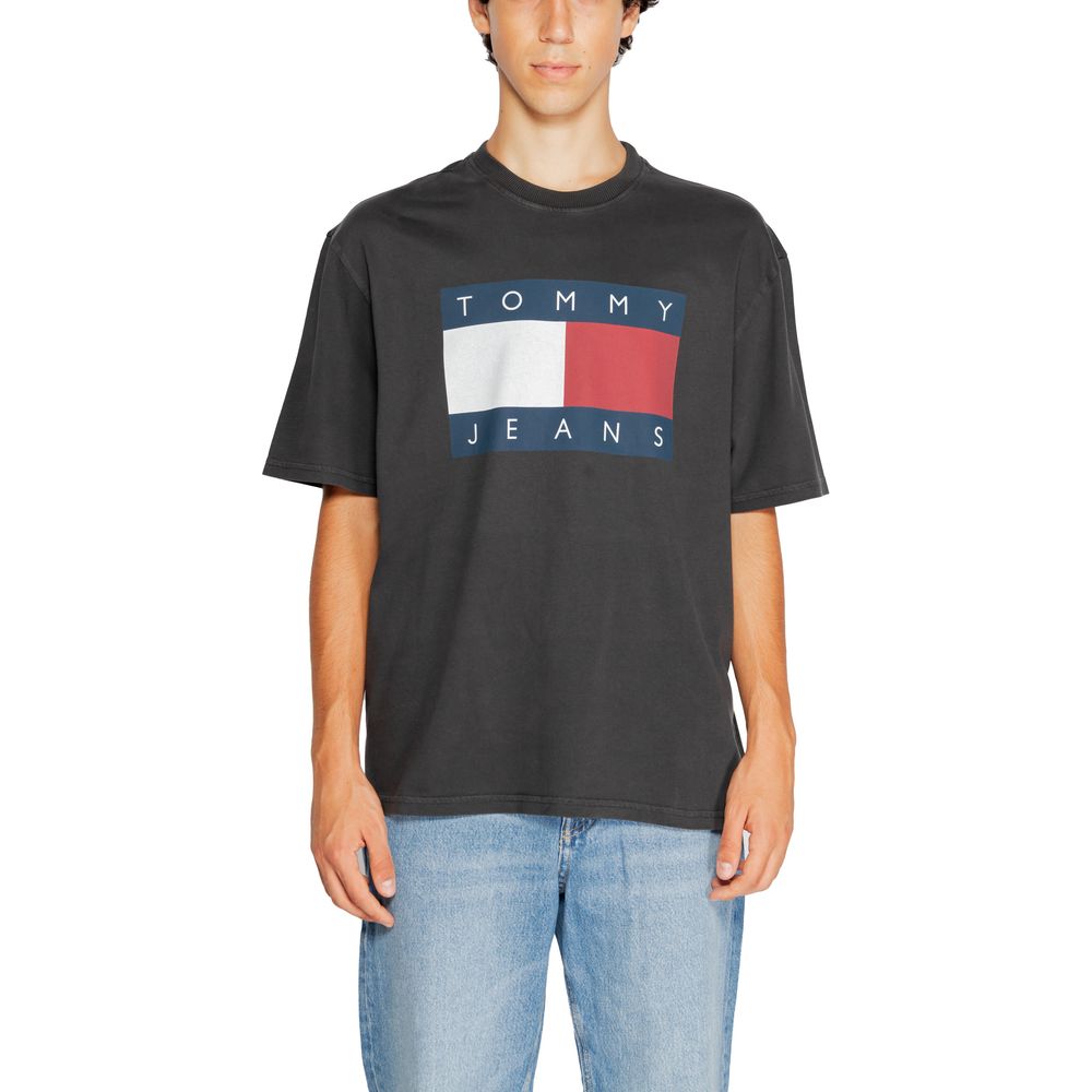 Tommy Hilfiger Jeans Black Cotton T-Shirt