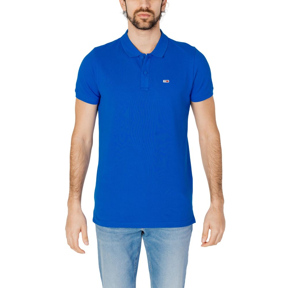 Tommy Hilfiger Jeans Blue Cotton Polo Shirt