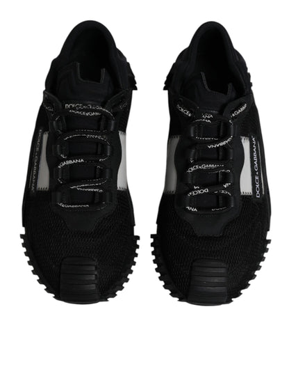 Dolce & Gabbana Black Lace Up Low Top NS1 Sneakers Shoes