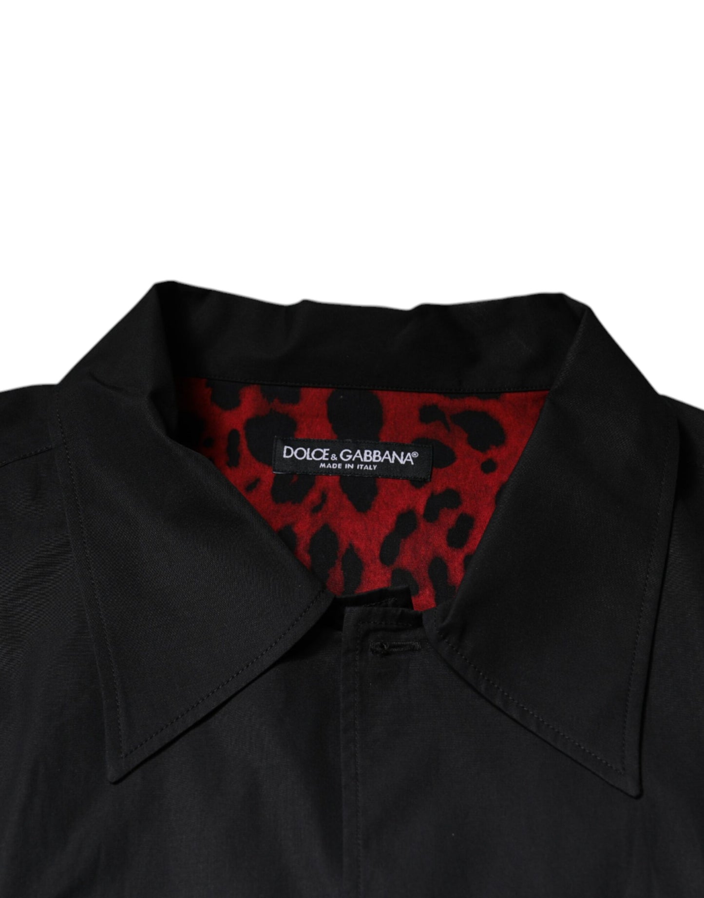 Dolce & Gabbana Black Eye Lip Cotton Button Down Men Shirt