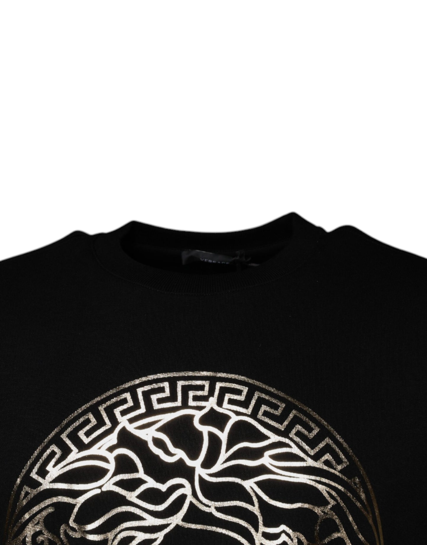 Versace Black Medusa Fleece Men Crew Neck Sweatshirt Sweater