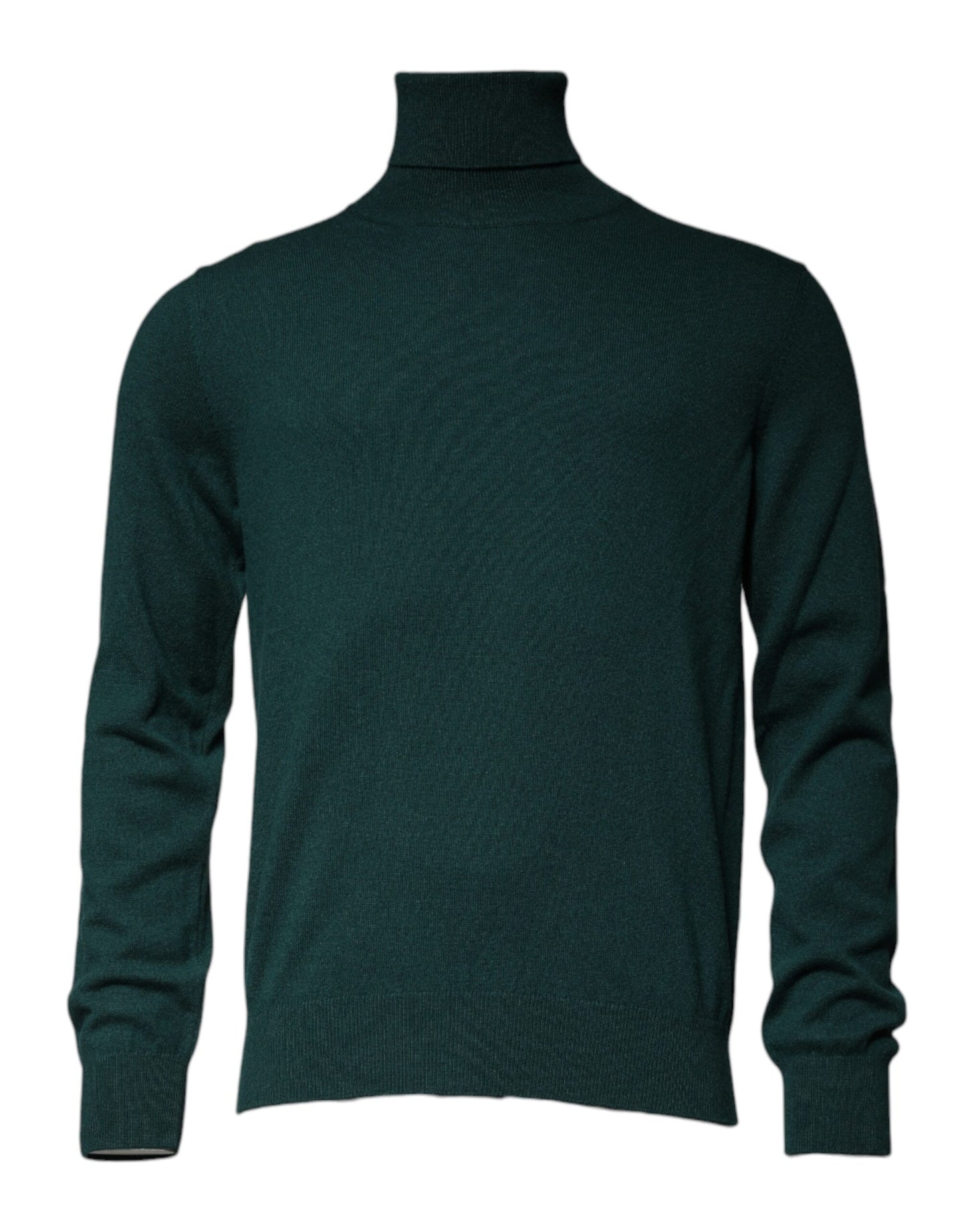 Dolce & Gabbana Green Cashmere Turtleneck Men Pullover Sweater