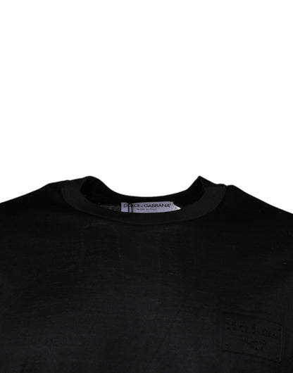 Dolce & Gabbana Black Crew Neck Short Sleeve T-shirt