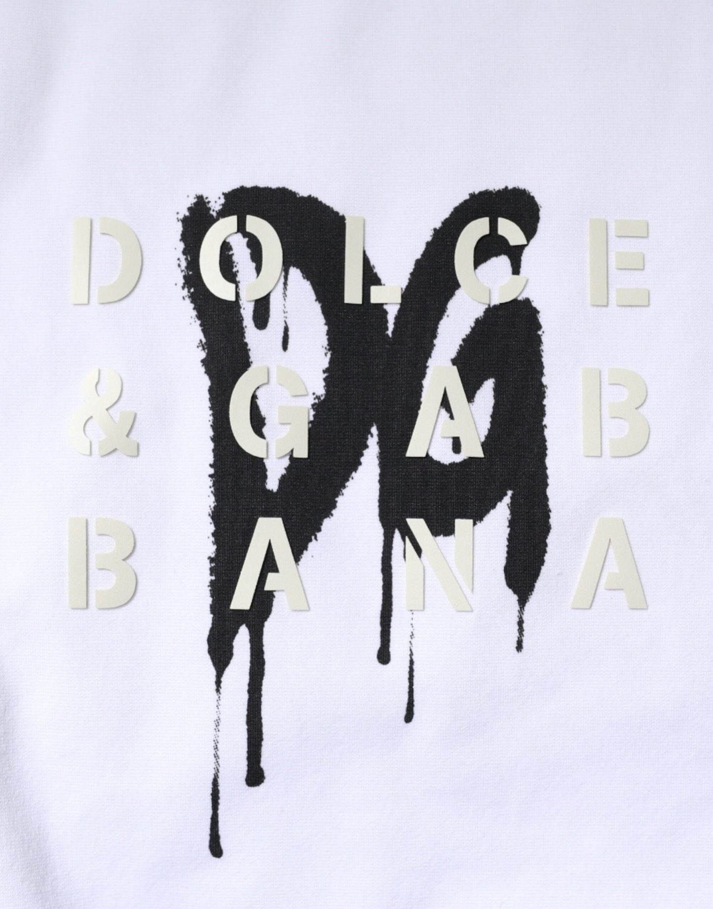 Dolce & Gabbana White DG Logo Cotton Crew Neck T-shirt