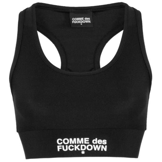 Comme Des Fuckdown Black Nylon Tops & T-Shirt