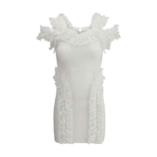 Self-Portrait Knit Ruffle Mini Dress