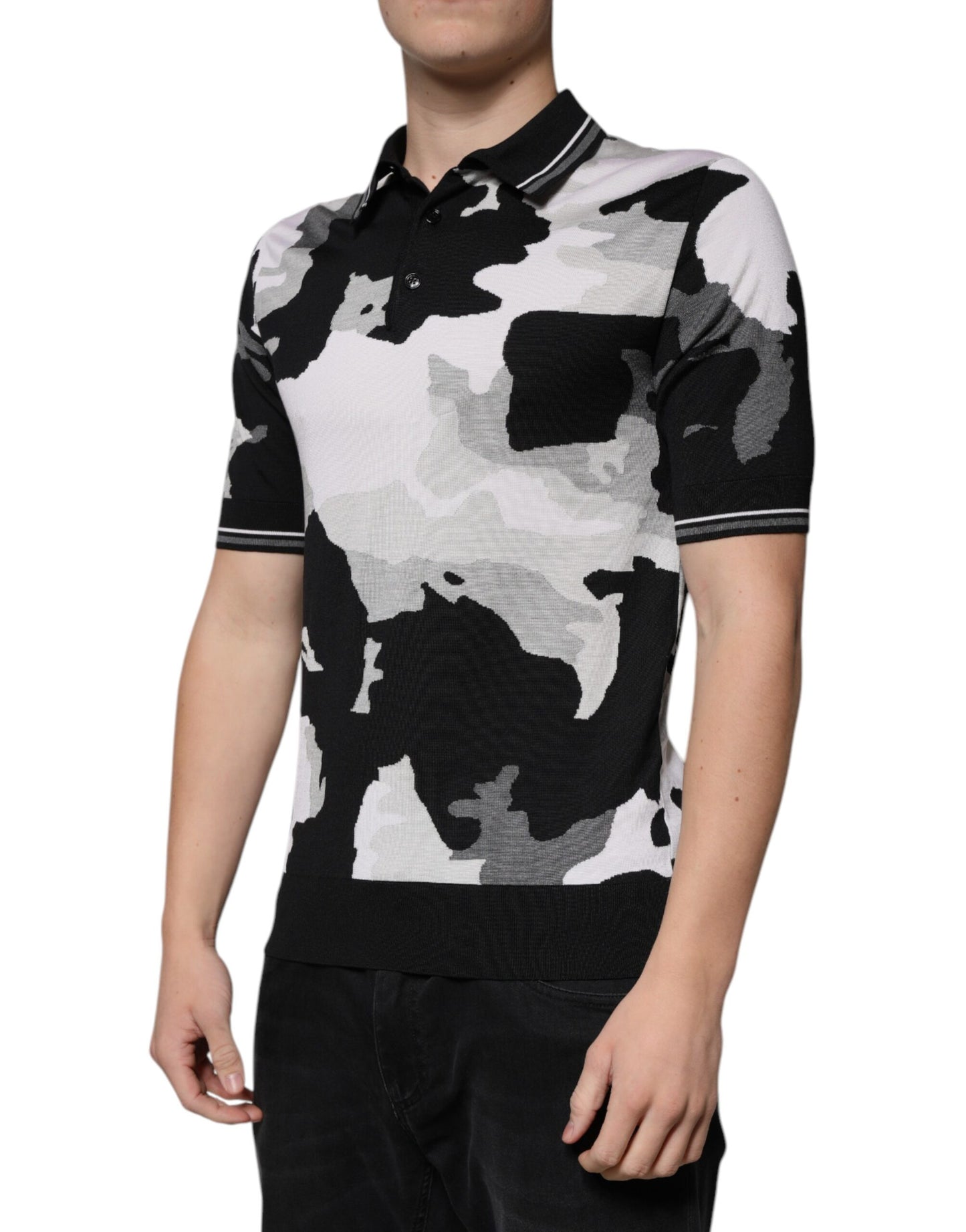 Dolce & Gabbana Multicolor Camouflage Collared Polo T-shirt