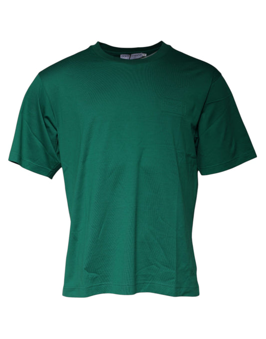 Dolce & Gabbana Green Logo Crew Neck Short Sleeves T-shirt