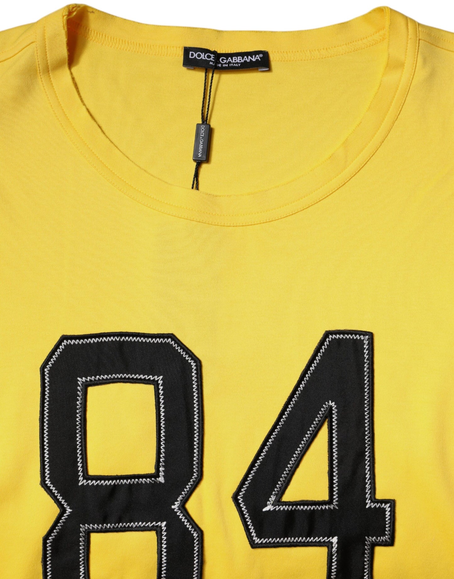 Dolce & Gabbana Yellow Crew Neck Short Sleeves T-shirt