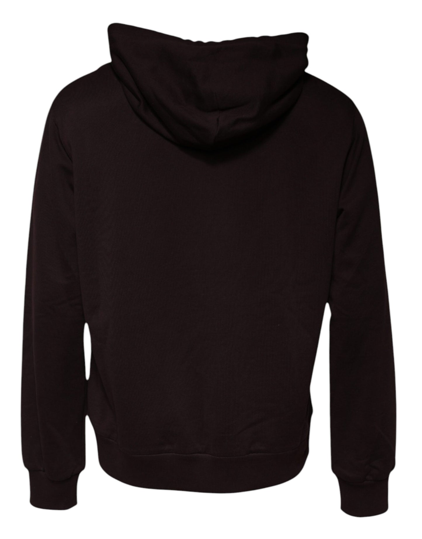 Dolce & Gabbana Brown Cotton Hooded Men Sweatshirt Sweater