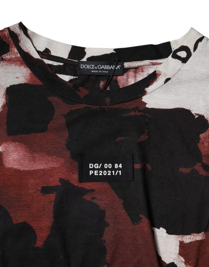 Dolce & Gabbana Multicolor Camouflage Crew Neck T-shirt