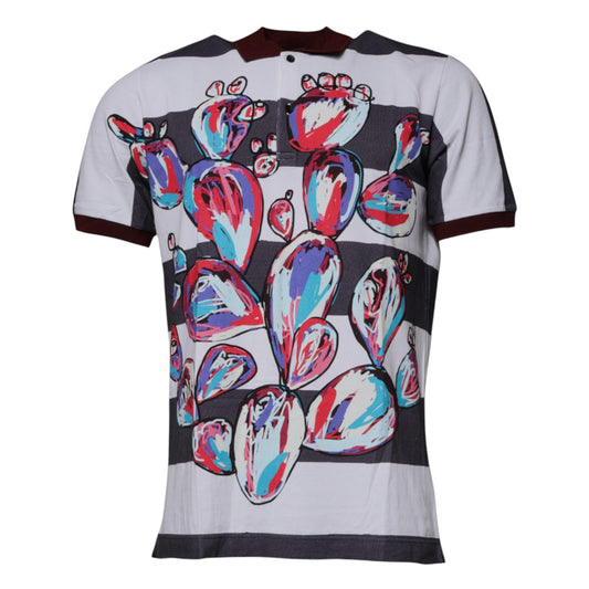 Dolce & Gabbana Multicolor Graphic Collared Polo T-shirt