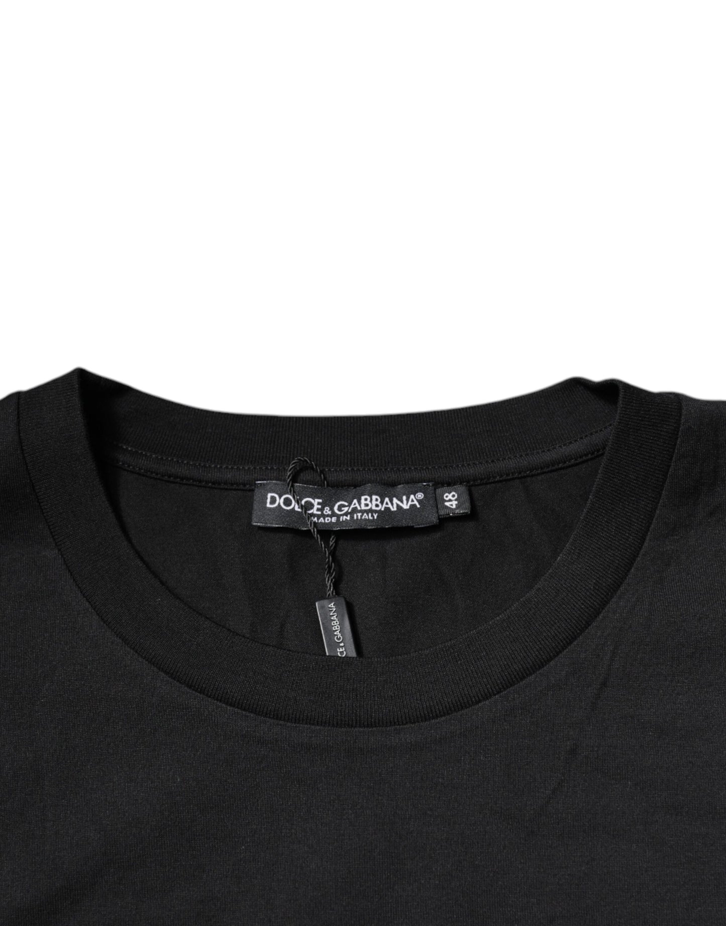 Dolce & Gabbana Black DG Logo Cotton Crew Neck T-shirt