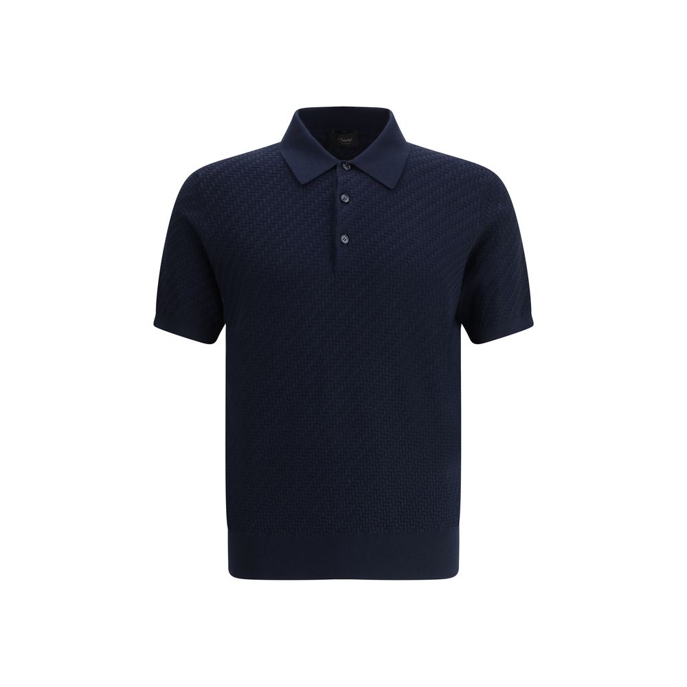 Brioni Polo Shirt with woven pattern.