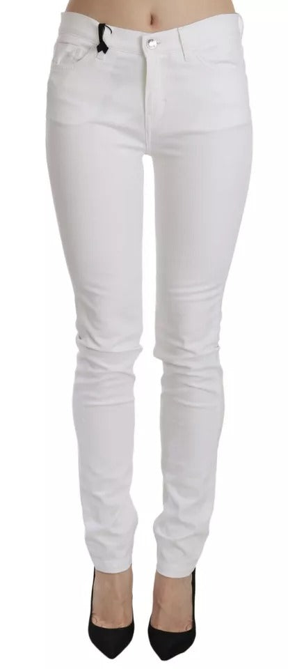 Dolce & Gabbana White Crystal Embellished Skinny Jeans