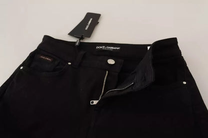 Dolce & Gabbana Black Cotton Stretch Skinny Denim Jeans