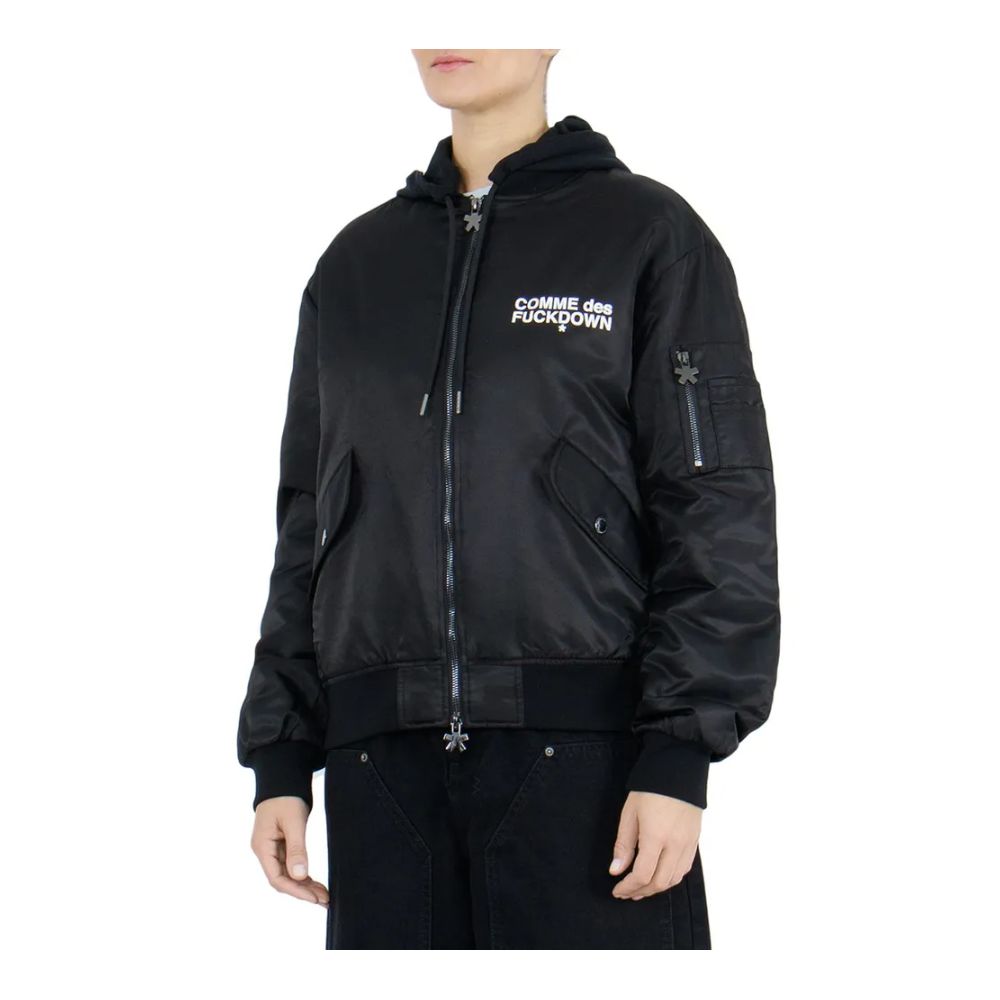 Comme Des Fuckdown Black Nylon Jackets & Coat