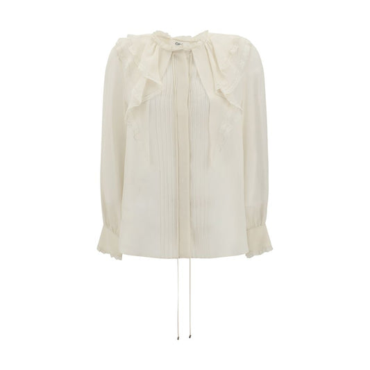 Chloé Silk Blouse with pleated details