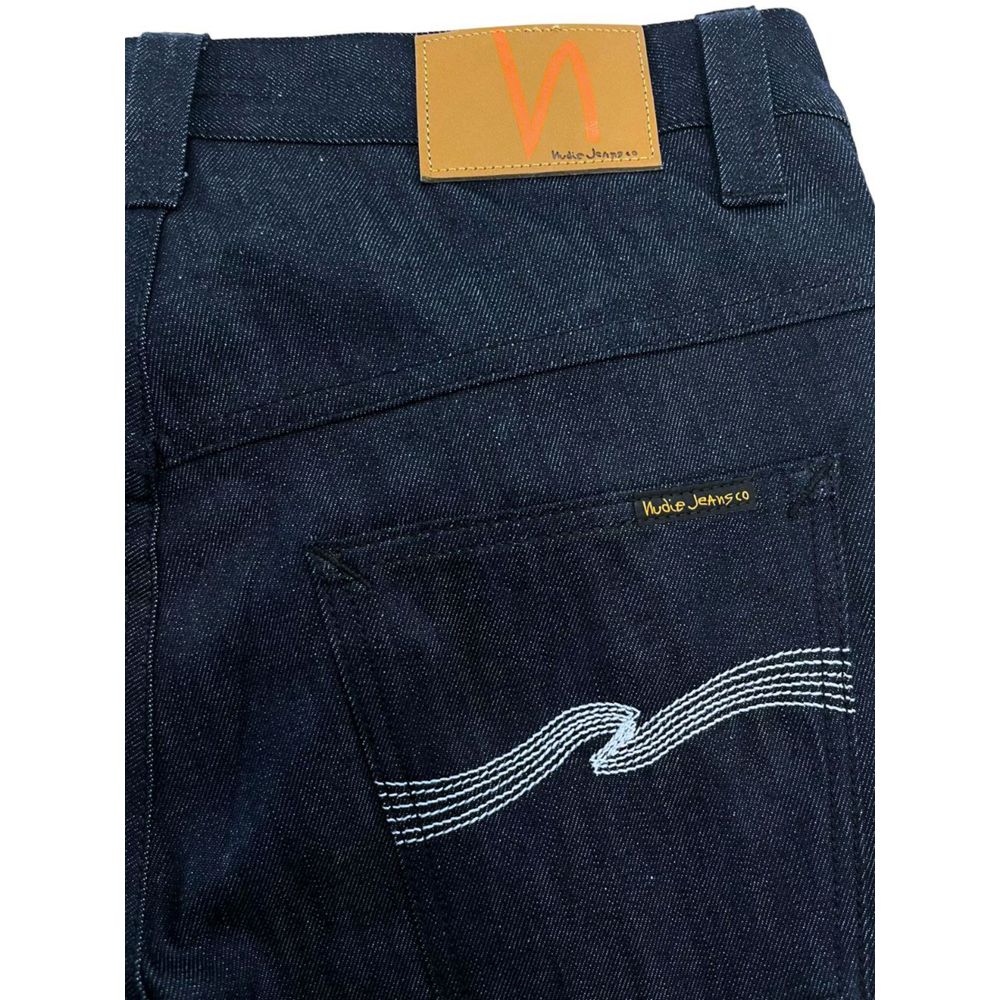 Nudie Jeans Blue Cotton Men Jeans