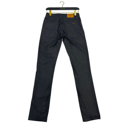 Nudie Jeans Black Cotton Men Jeans