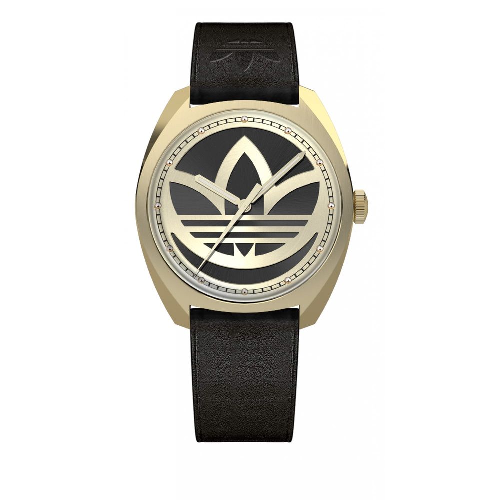 Adidas Black Leather Watch