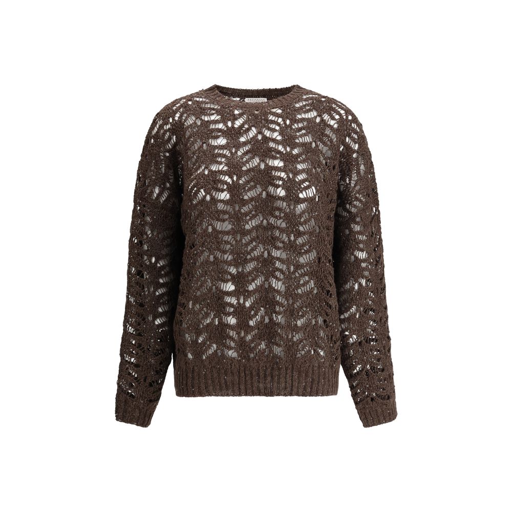 Brunello Cucinelli Perforated Sweater with sequins