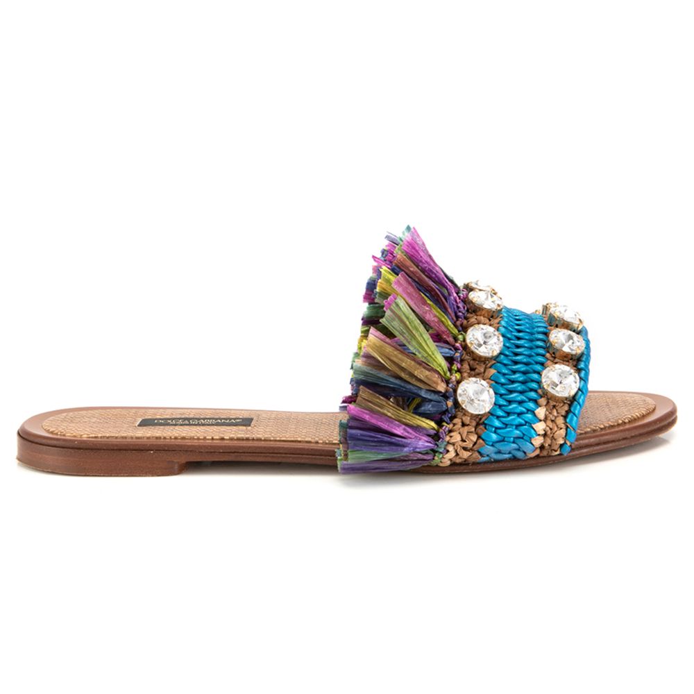 Dolce & Gabbana Multicolor Lambskin Women Sandal