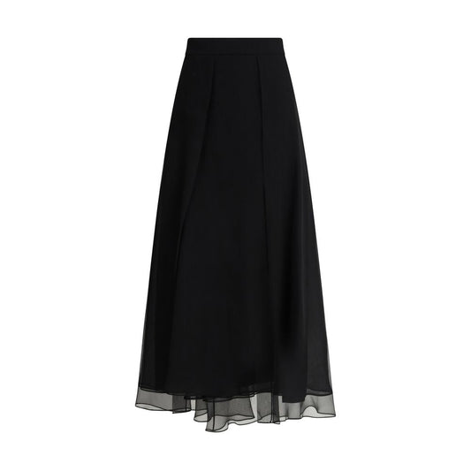 Brunello Cucinelli Silk crêpe midi Skirt