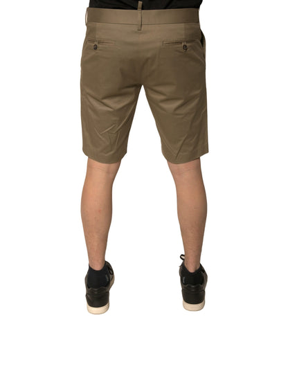 Dolce & Gabbana Brown Chino Cotton Stretch Casual Shorts