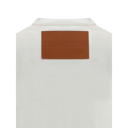 Jil Sander T-Shirt with leather patch