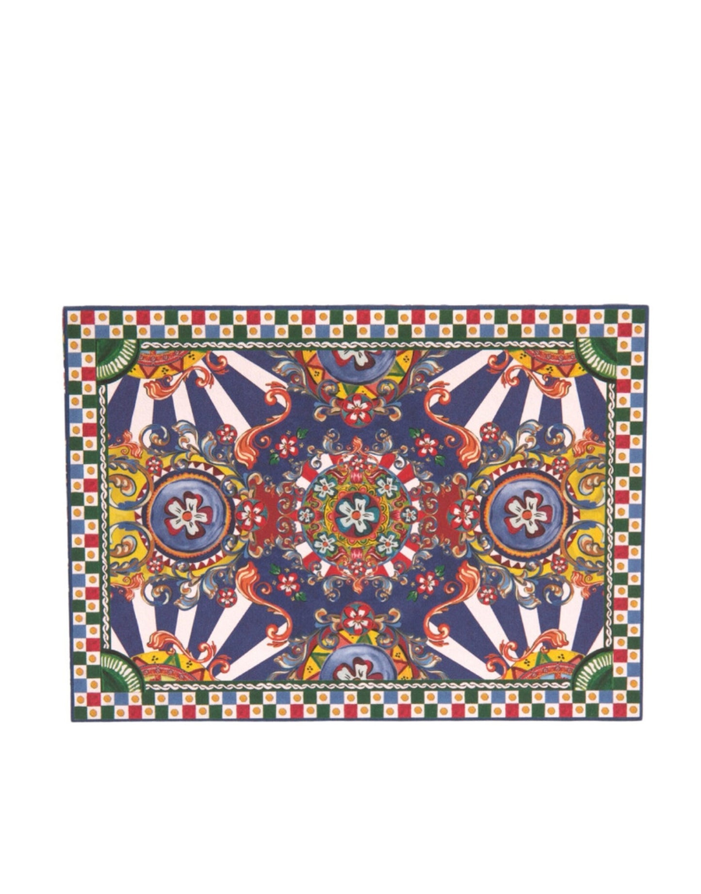 Dolce & Gabbana Multicolor Carretto Siciliano Envelope Post Card Holder