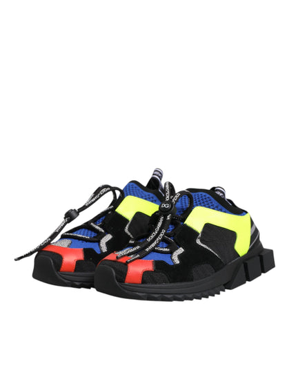 Dolce & Gabbana Multicolor Mesh Sorrento Trekking Sneakers Shoes