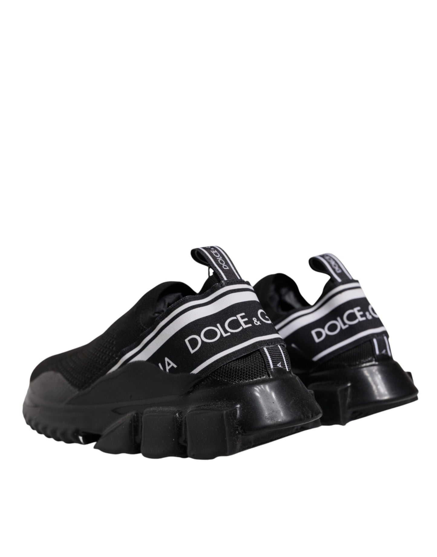 Dolce & Gabbana Black Sorrento Slip On Low Top Sneakers Shoes